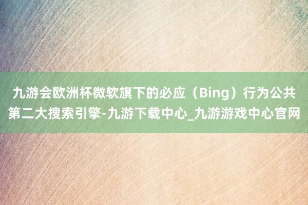 九游会欧洲杯微软旗下的必应（Bing）行为公共第二大搜索引擎-九游下载中心_九游游戏中心官网
