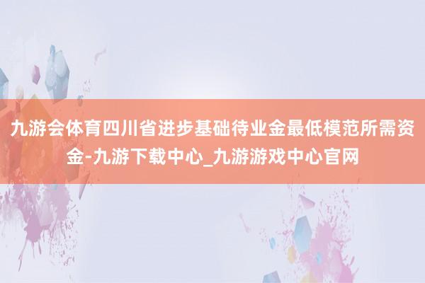 九游会体育四川省进步基础待业金最低模范所需资金-九游下载中心_九游游戏中心官网