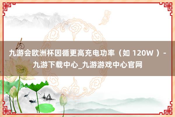 九游会欧洲杯因循更高充电功率（如 120W ）-九游下载中心_九游游戏中心官网